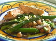 salmon & garlic asparagus